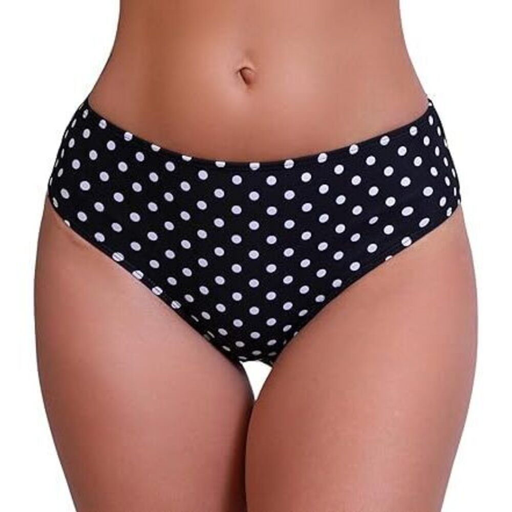 Women'S Mid Waisted Bikini Swimsuit Bottoms Full Coverage Swim Bottoms Black